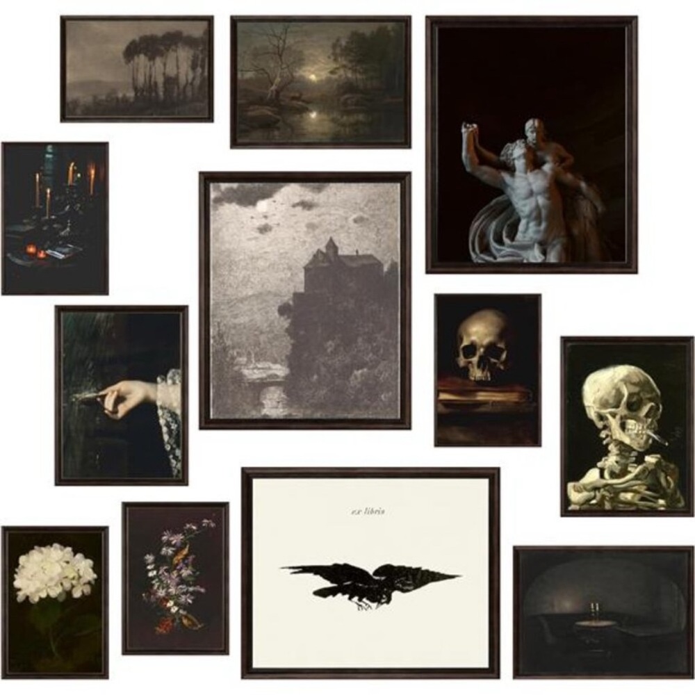 Dark Academia Room Decor -Gothic Home Decor, Moody Halloween Decor